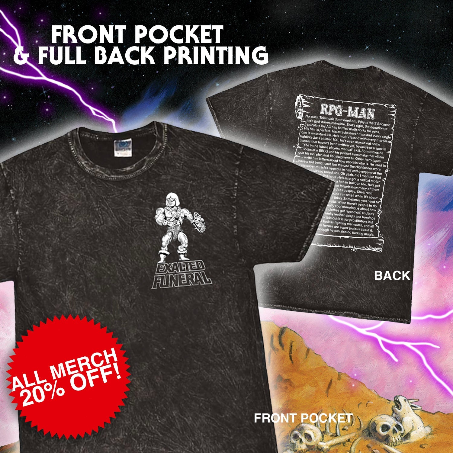 Game Masters of the Funeralverse "RPG - Man" T-Shirt - Exalted Funeral