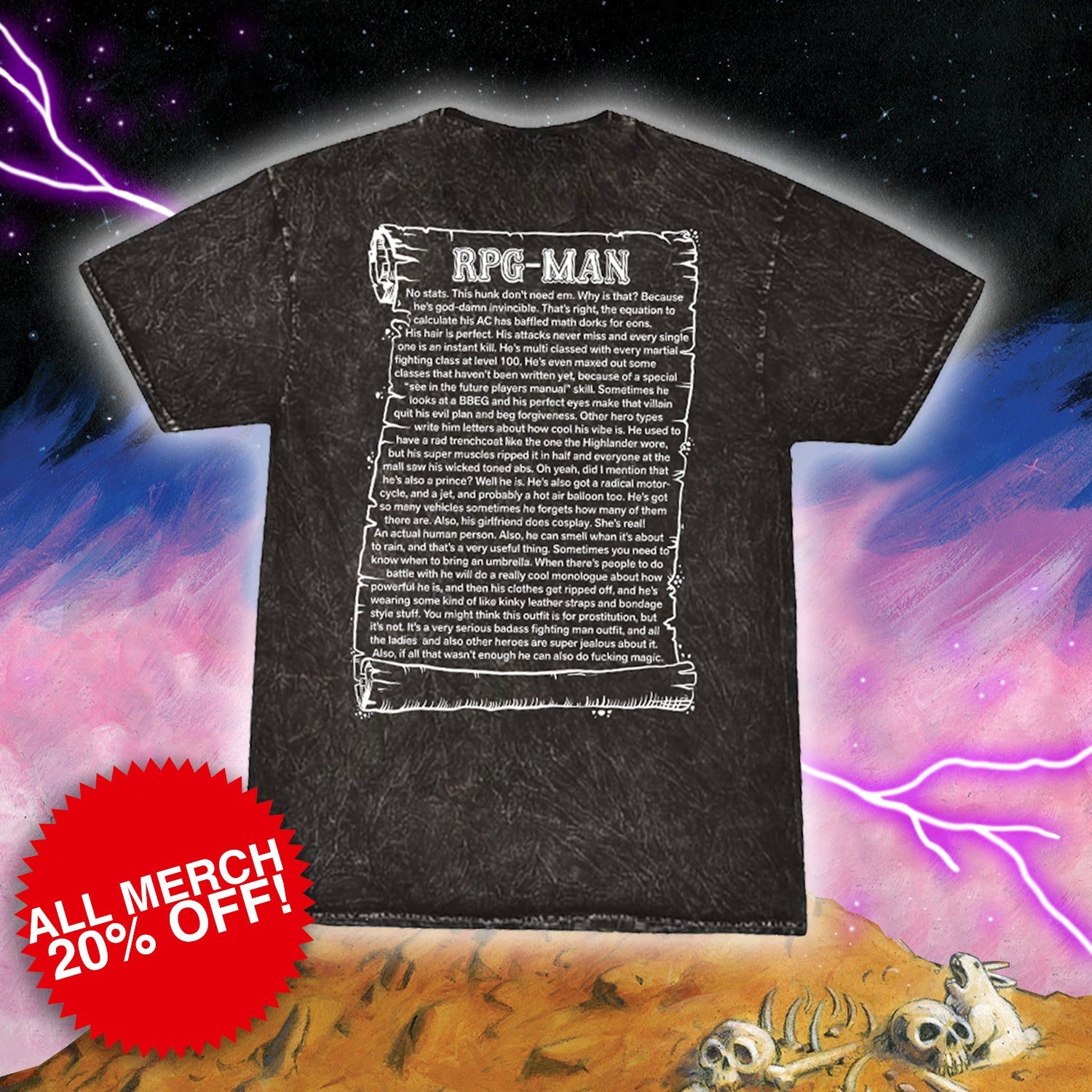 Game Masters of the Funeralverse "RPG - Man" T-Shirt - Exalted Funeral