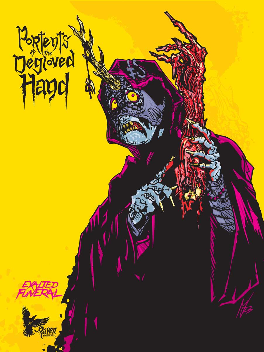 Portents of the Degloved Hand - Screen Printed Art Print - Exalted Funeral