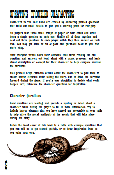 The Last Hand: A Horror Role Playing Game + PDF - Exalted Funeral