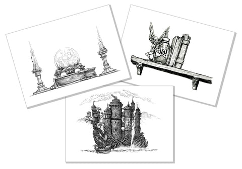 The Sorcerers' Enclave Book with Posters and Postcards - Exalted Funeral