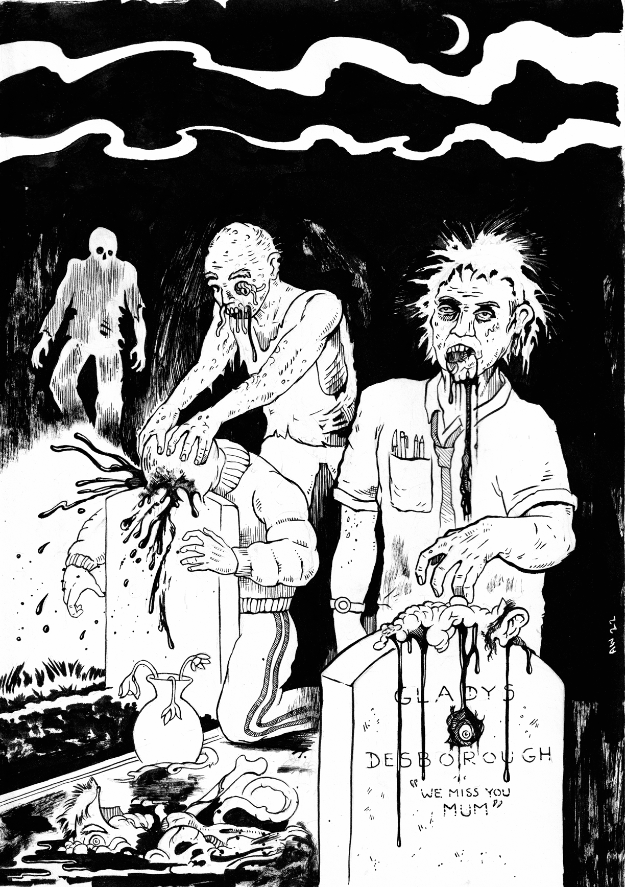 Screaming in Your Sleep Art Zine - Exalted Funeral