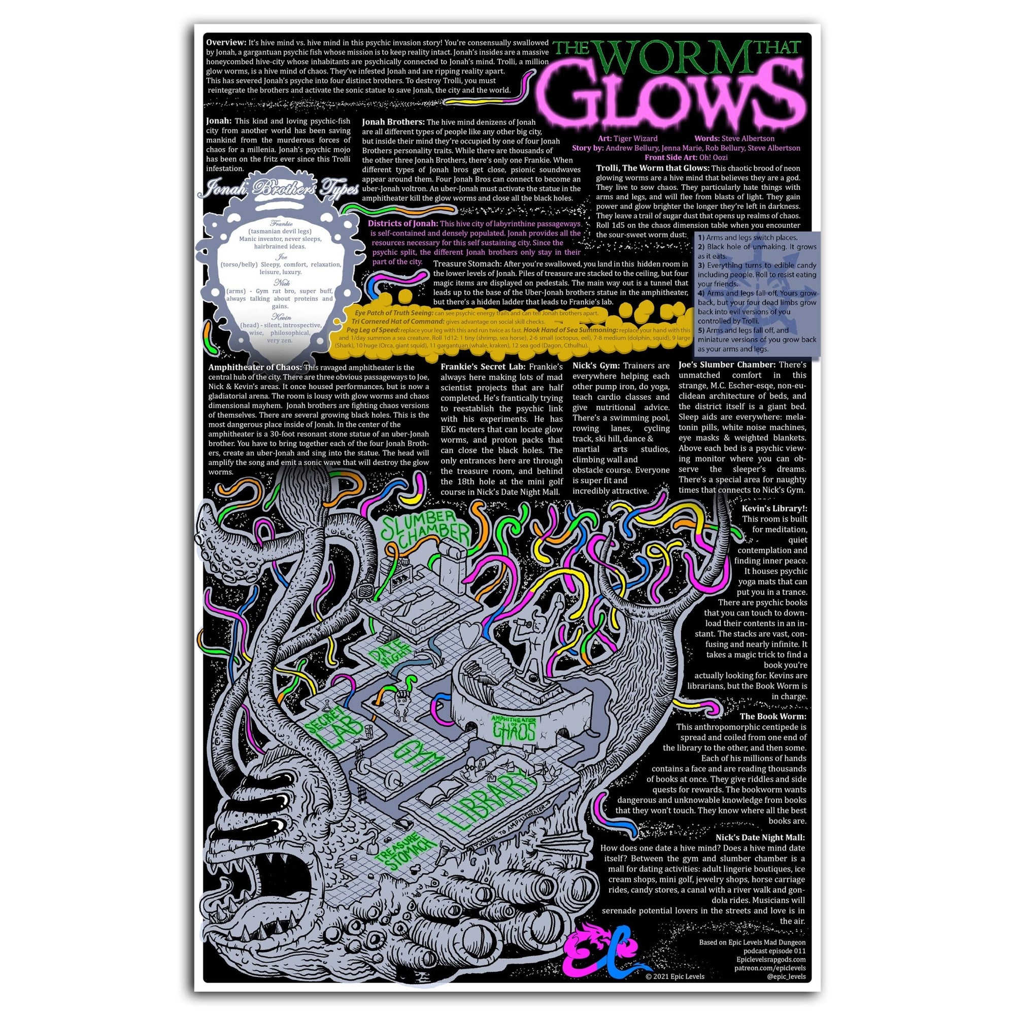 The Worm that Glows - Mad Dungeon Poster Series #5 - Exalted Funeral