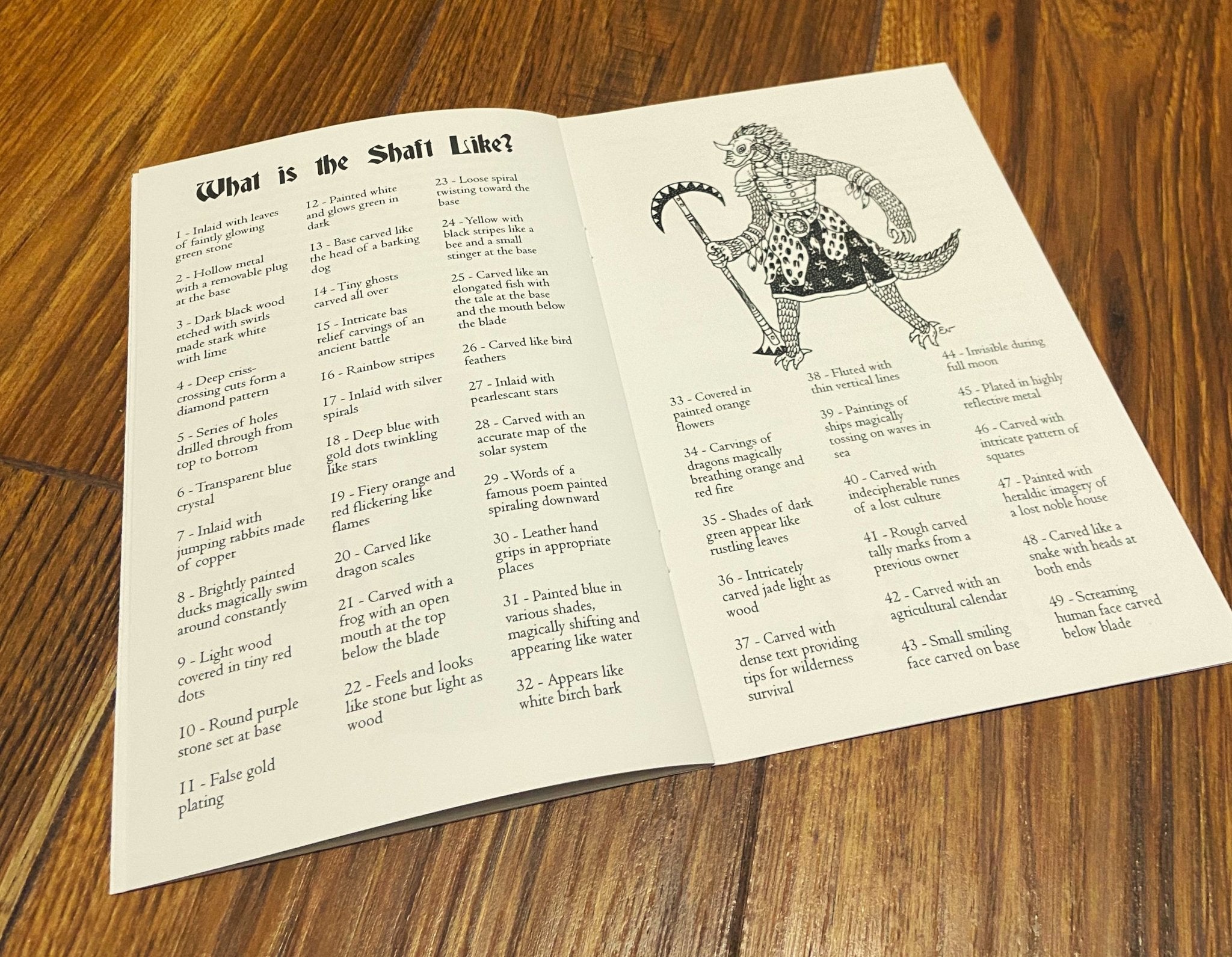 Won’t Someone Think of the d100 Polearms? + PDF - Exalted Funeral
