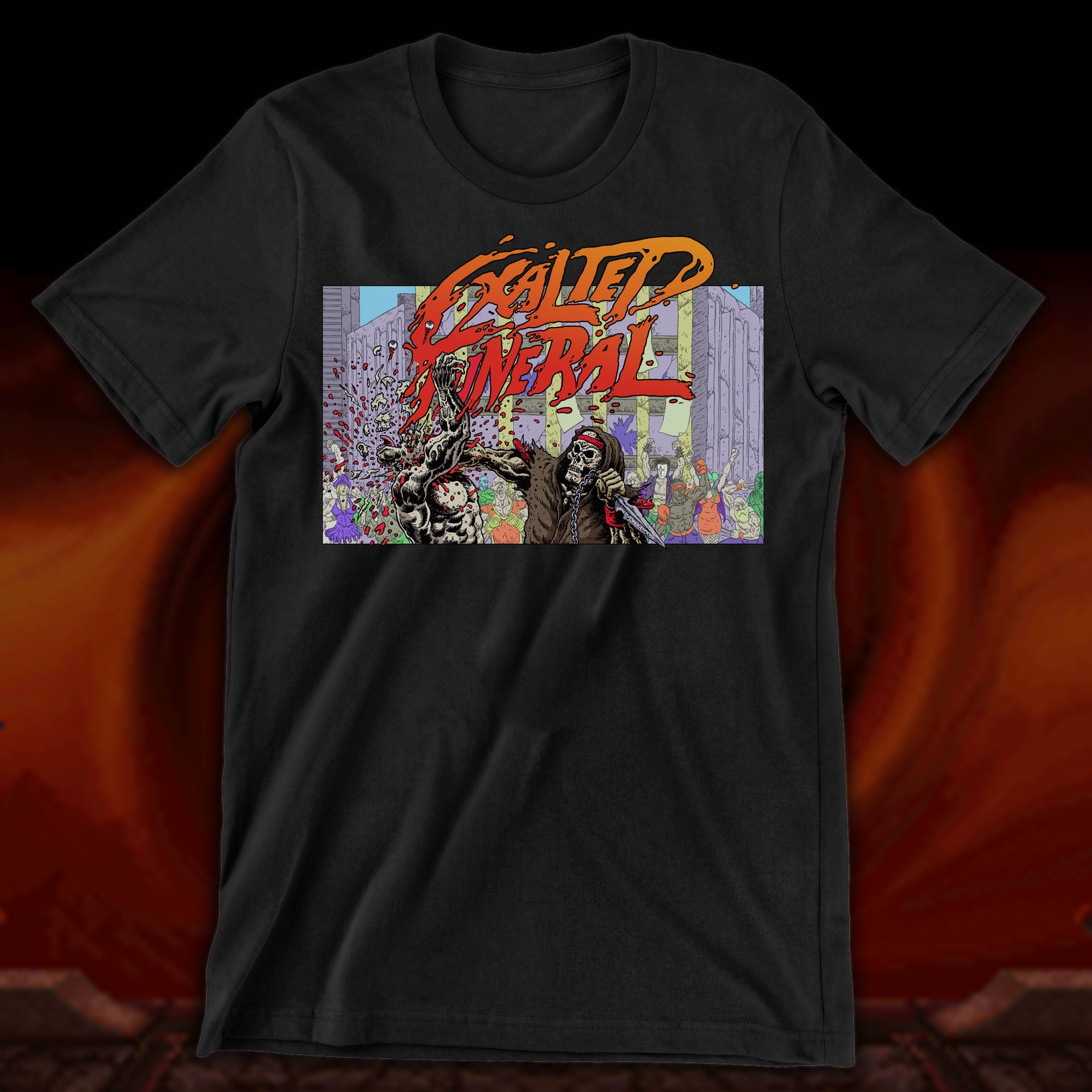 Skully Fighter T-shirt - EXCLUSIVE LIMITED MORTAL FUNERAL SALE SHIRT