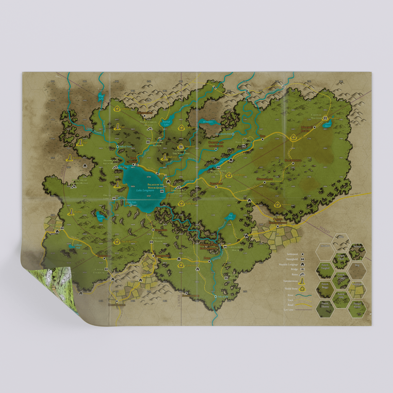 Dolmenwood Double - Sided Player/Referee's Poster Map - Exalted Funeral