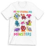 Land of Eem: All My Friends Are Monsters Adult or Child T-Shirt - Exalted Funeral