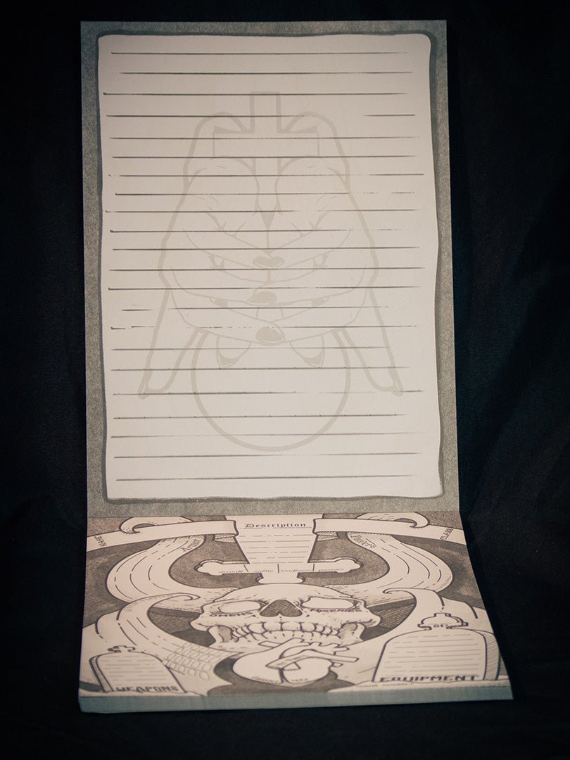 Mörk Borg Compatible Character Sheets Pad - Pilgrimage of the Penitent Version - Exalted Funeral