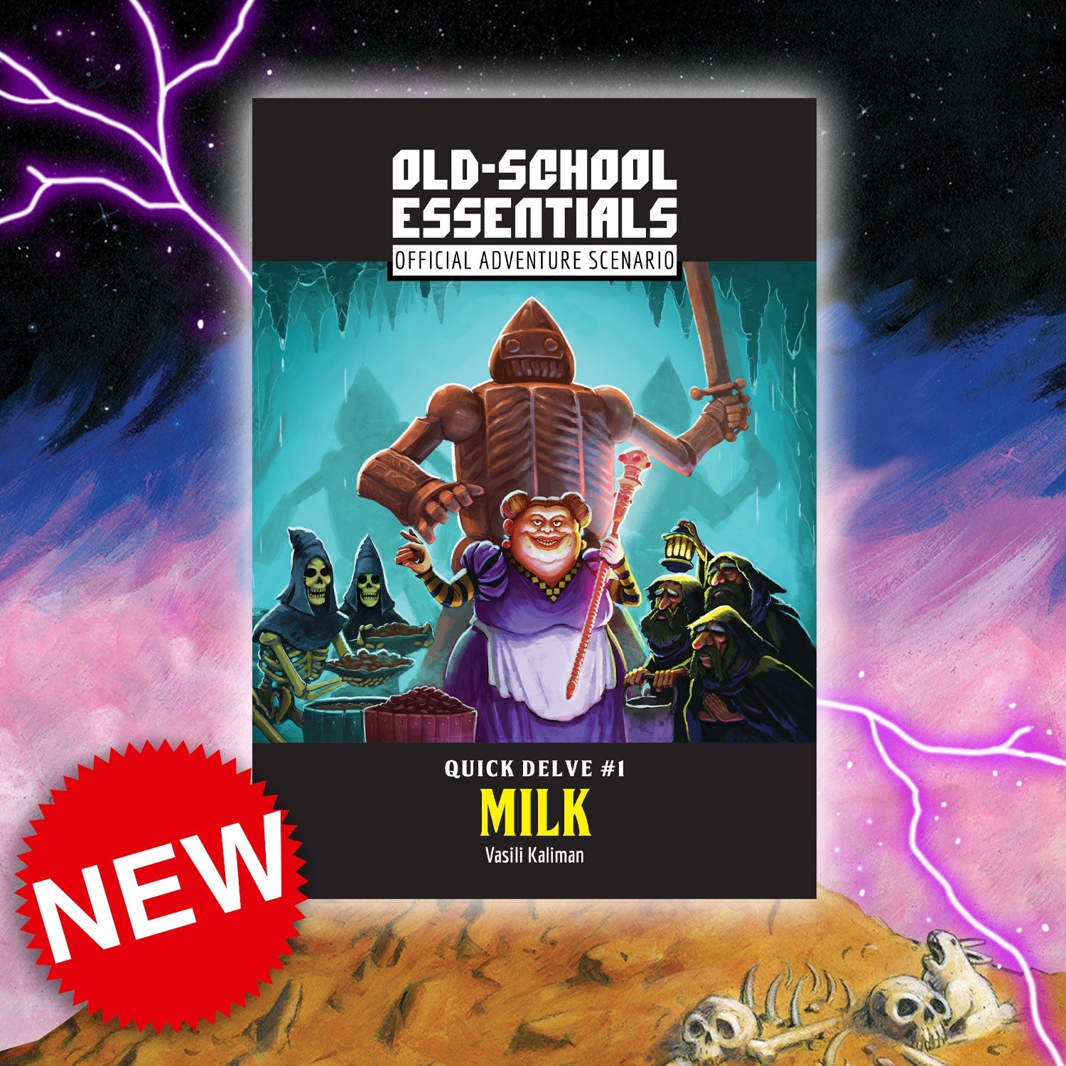 Old - School Essentials Official Adventure Scenario: Quick Delve 1 - Milk + PDF - Exalted Funeral