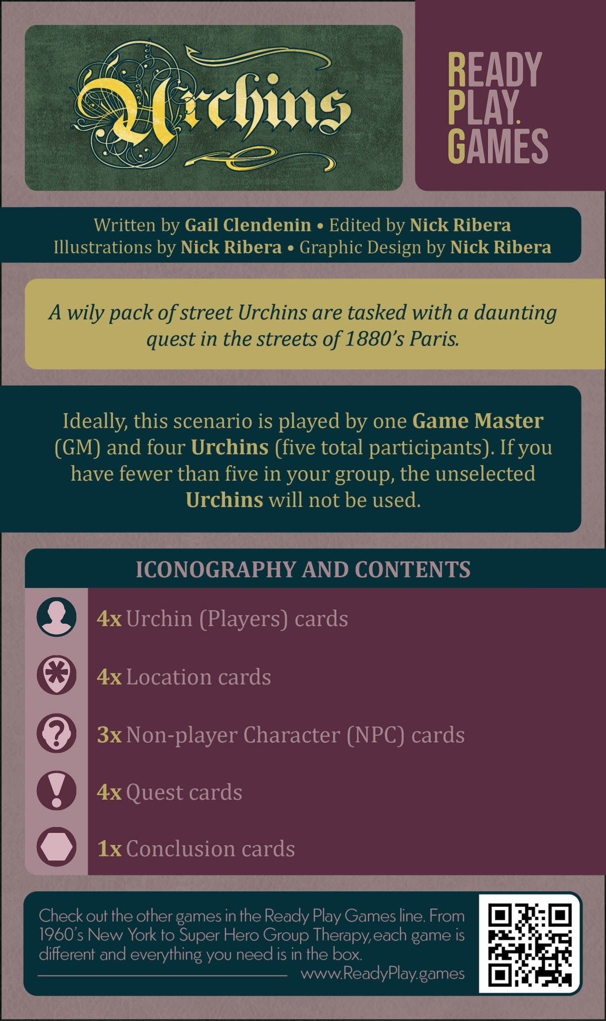Ready Play Games Presents: Urchins - Exalted Funeral