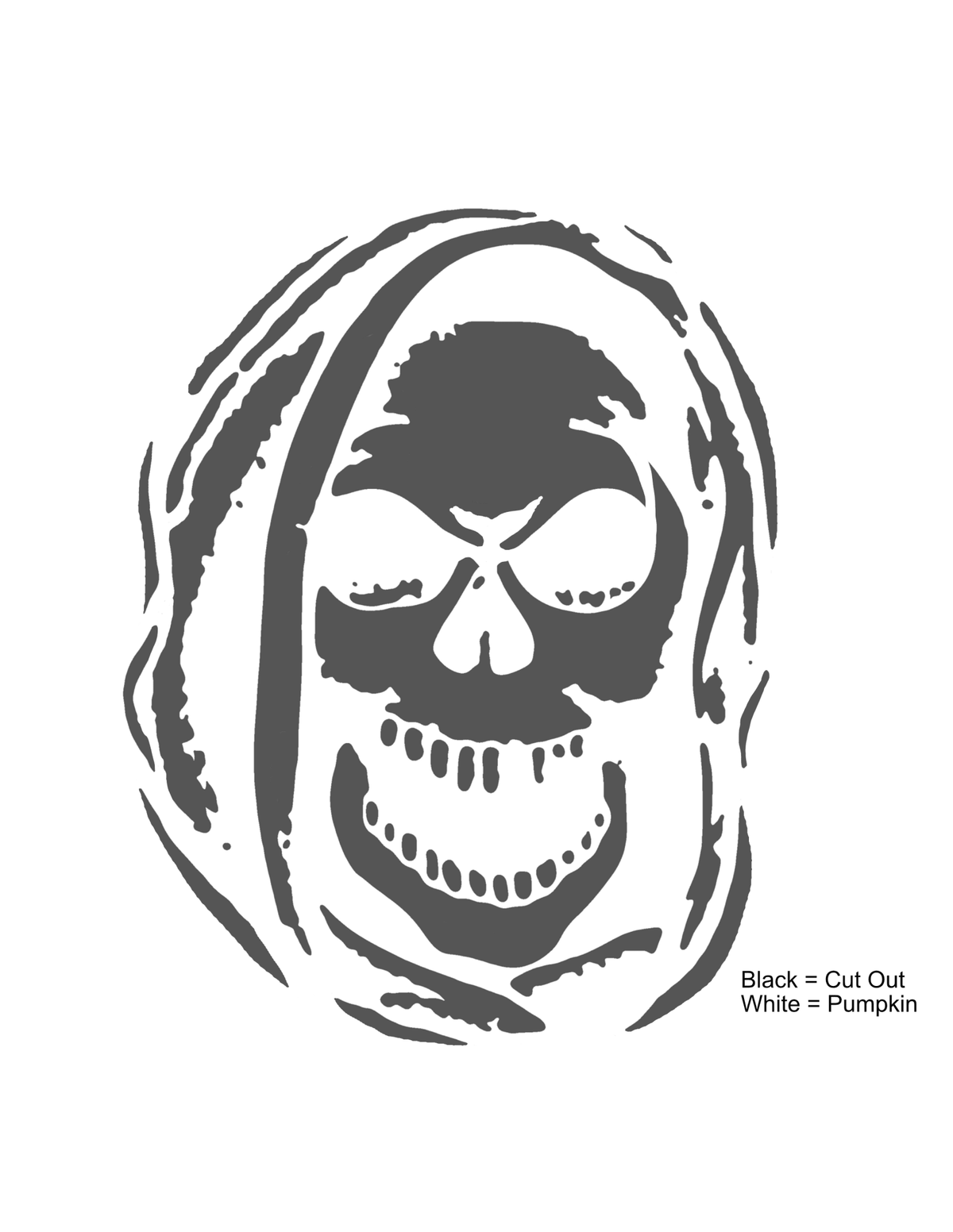 Skully-o'-lantern Pumpkin Carving Contest Stencil - FREE Download - Exalted Funeral