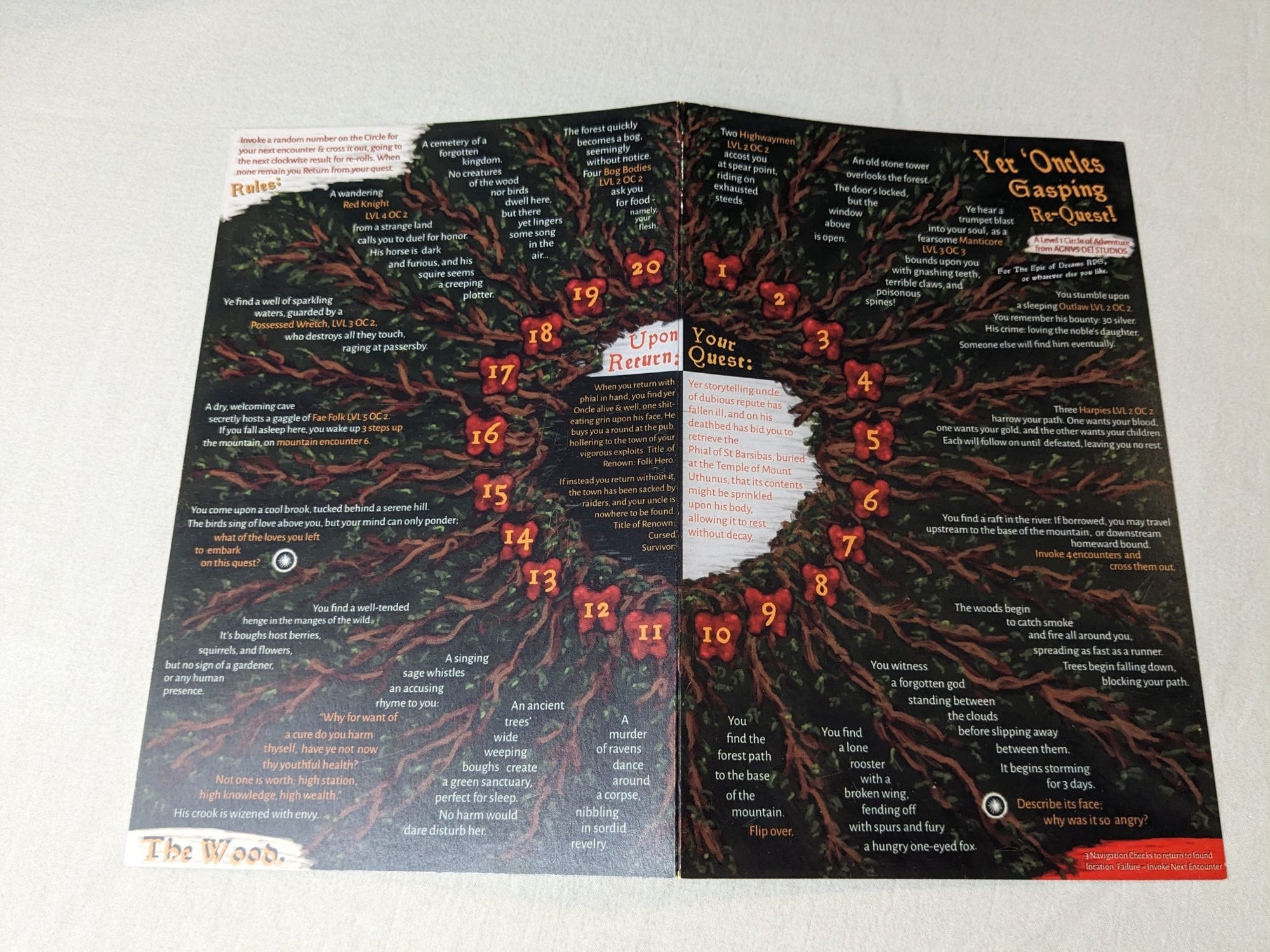 Yer Oncle's Gasping Re - Quest Adventure Brochure + PDF - Exalted Funeral