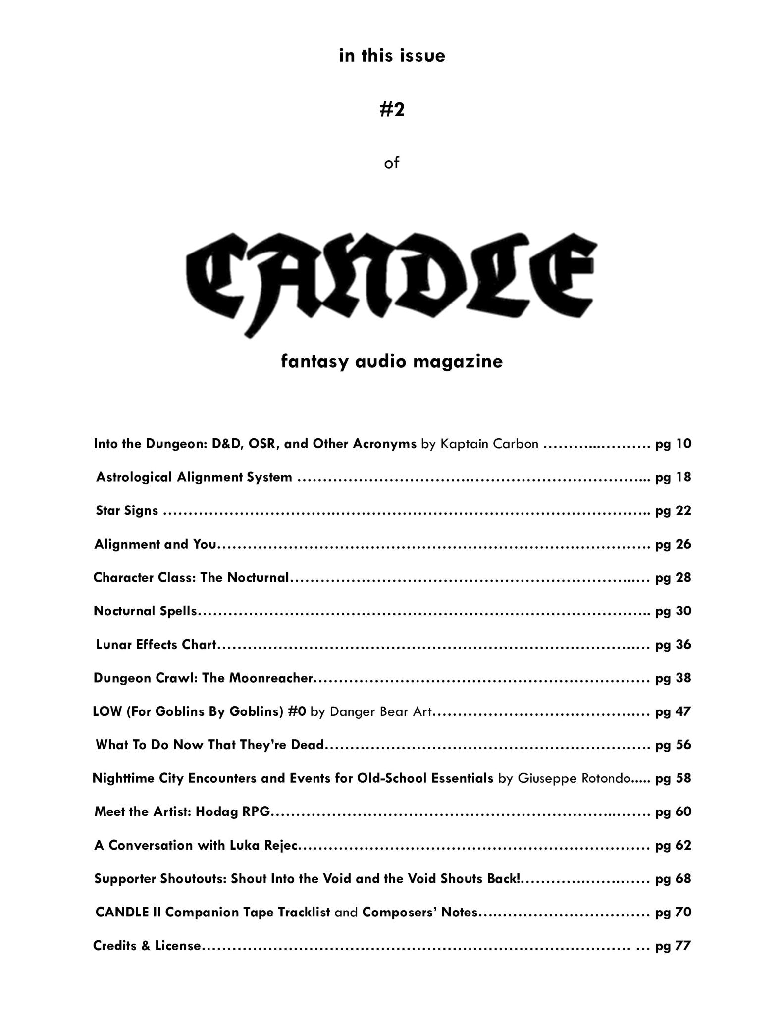 CANDLE II - Zine + Cassette + PDF - Exalted Funeral