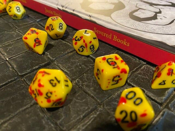 Darkest Rock with MÖRK BORG/ Forbidden Psalm Dice Set + PDF - Exalted Funeral