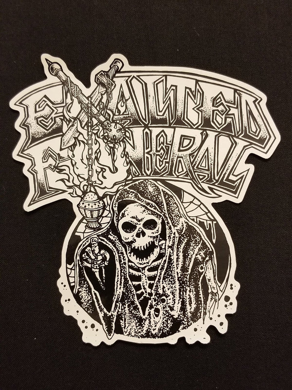 Exalted Funeral Stickers