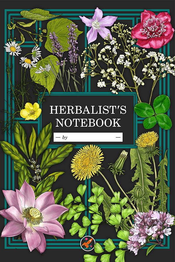 REANIMATED DAMAGE! Herbalist's Notebook - Color Cover Spiral Bound Notebook - WARNING