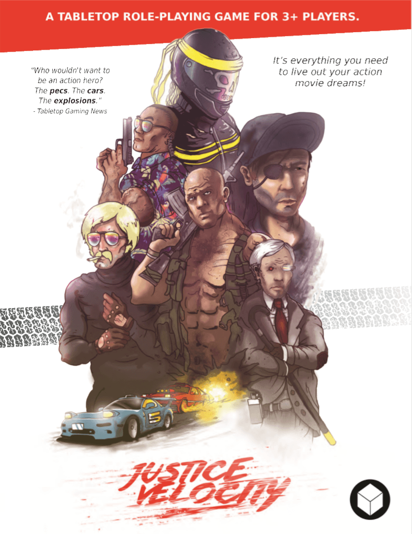 Justice Velocity: An Action Movie Inspired Tabletop RPG + PDF - Exalted Funeral