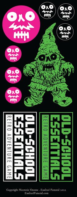 Old-School Essentials Necrotic Gnome Stickers - Exalted Funeral