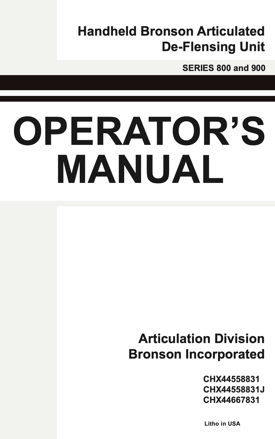 Operator's Manual for the Handheld Bronson Articulated De-Flensing Unit: A Game - Exalted Funeral