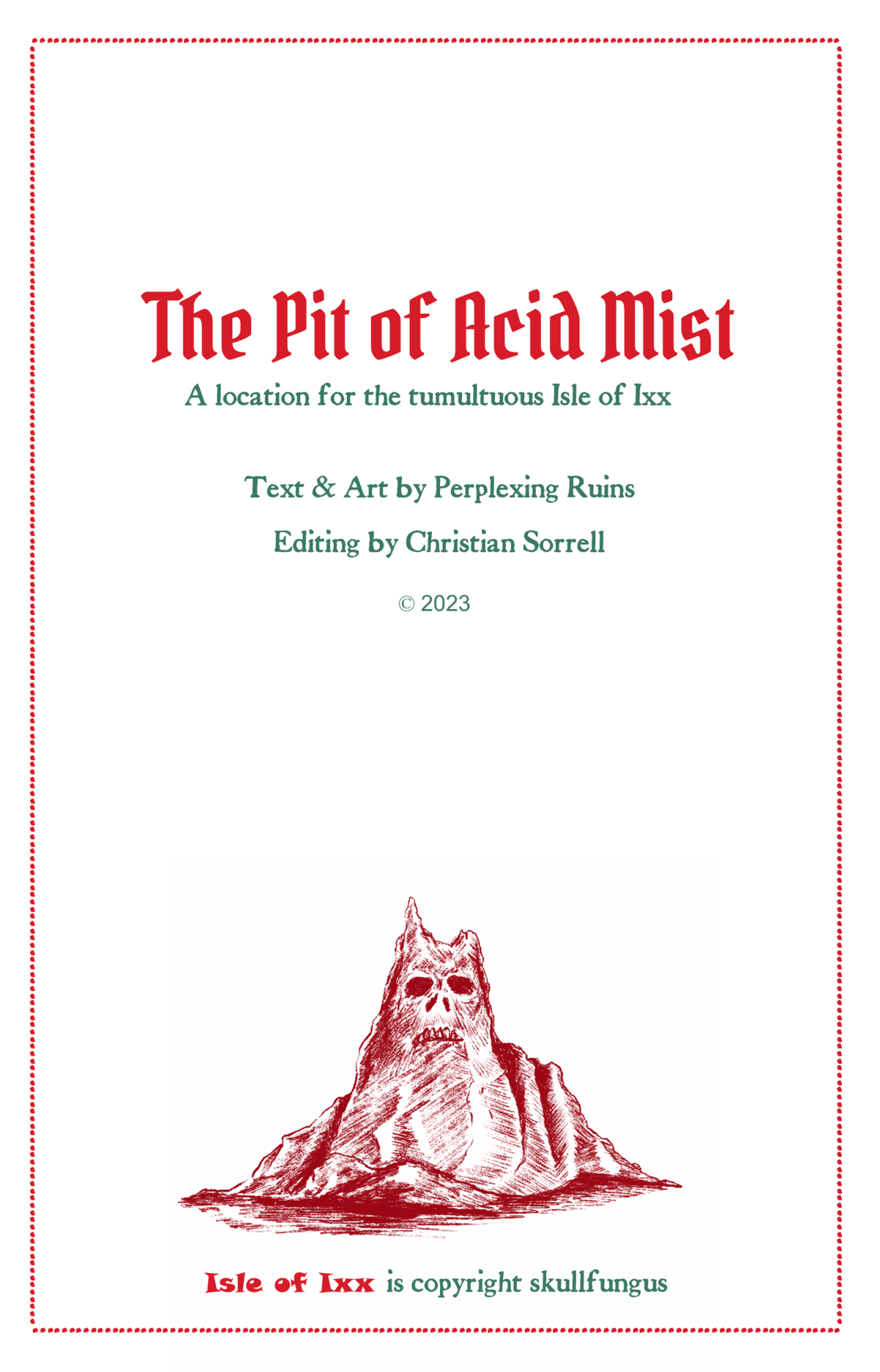 Pit of Acid Mist + PDF