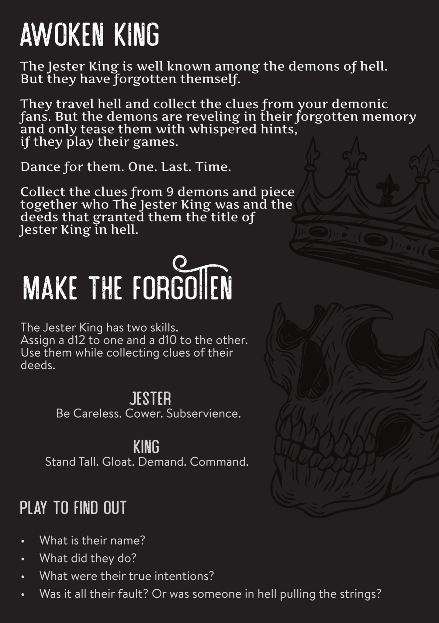 The Jester King's Dance + PDF - Exalted Funeral