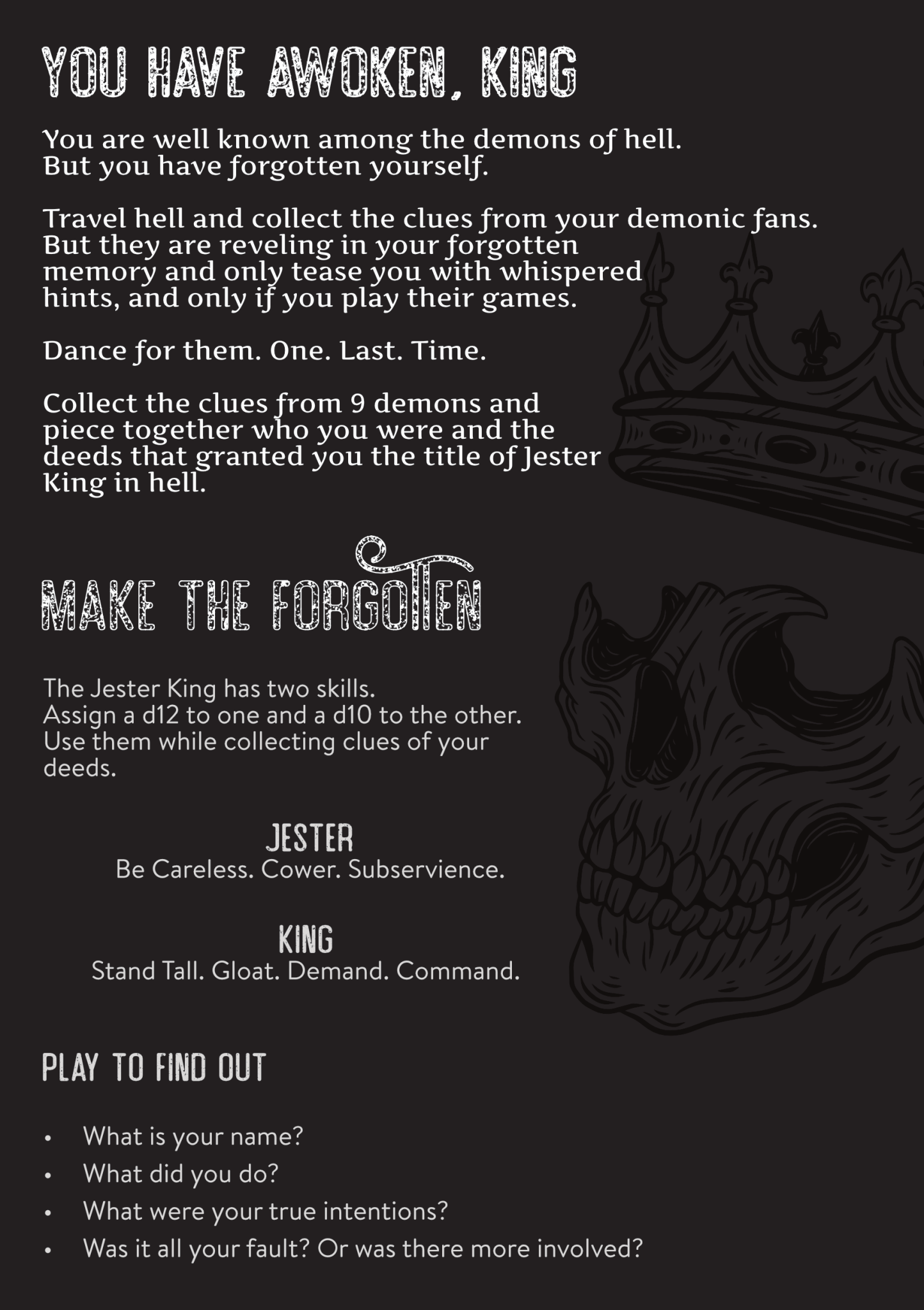 The Jester King's Dance + PDF - Exalted Funeral